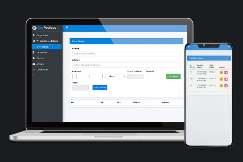 Screenshot of KeyPedidos
